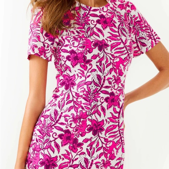 Lily Pulitzer NWT SIZE 16 Mila short sleeve shift dress- Elderflower Blossom - Picture 2 of 11